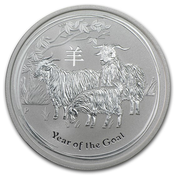 2015 Australia 1/2 oz Silver Year of the Goat BU (Series II) 2015 Australia 1/2 oz Silver Year of the Goat BU (Series II)